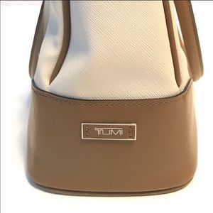 TUMI Women's Satchel in Cream and Tan